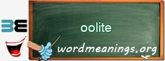 WordMeaning blackboard for oolite